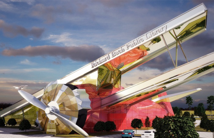 Библиотека в виде самолета: амбициозный проект от российского архитектора